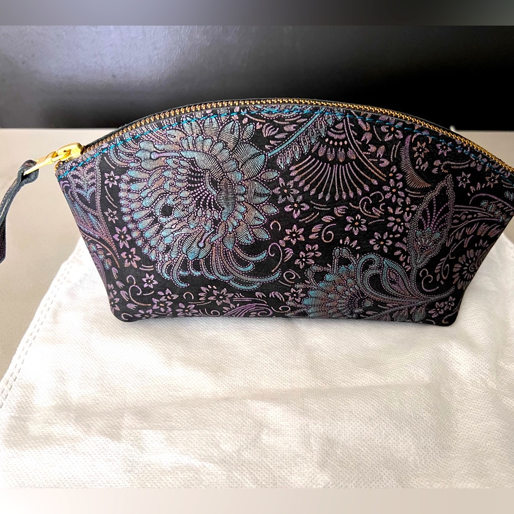 SOLD Portland leather goods Masquerade smaller Eclipse makeup bag
